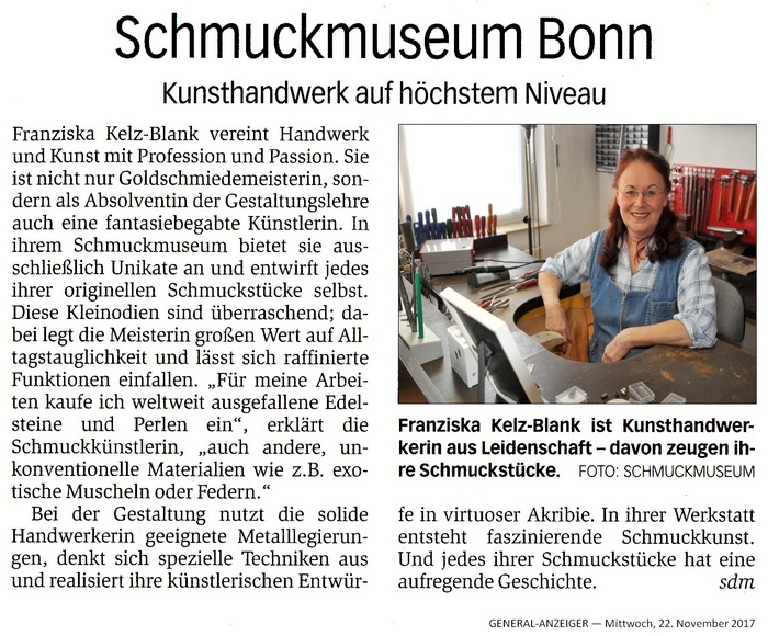 Artikel im GA, 22. November 17