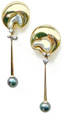 Ohrschmuck mit Wechselverschluss aus 750 Gelbgold